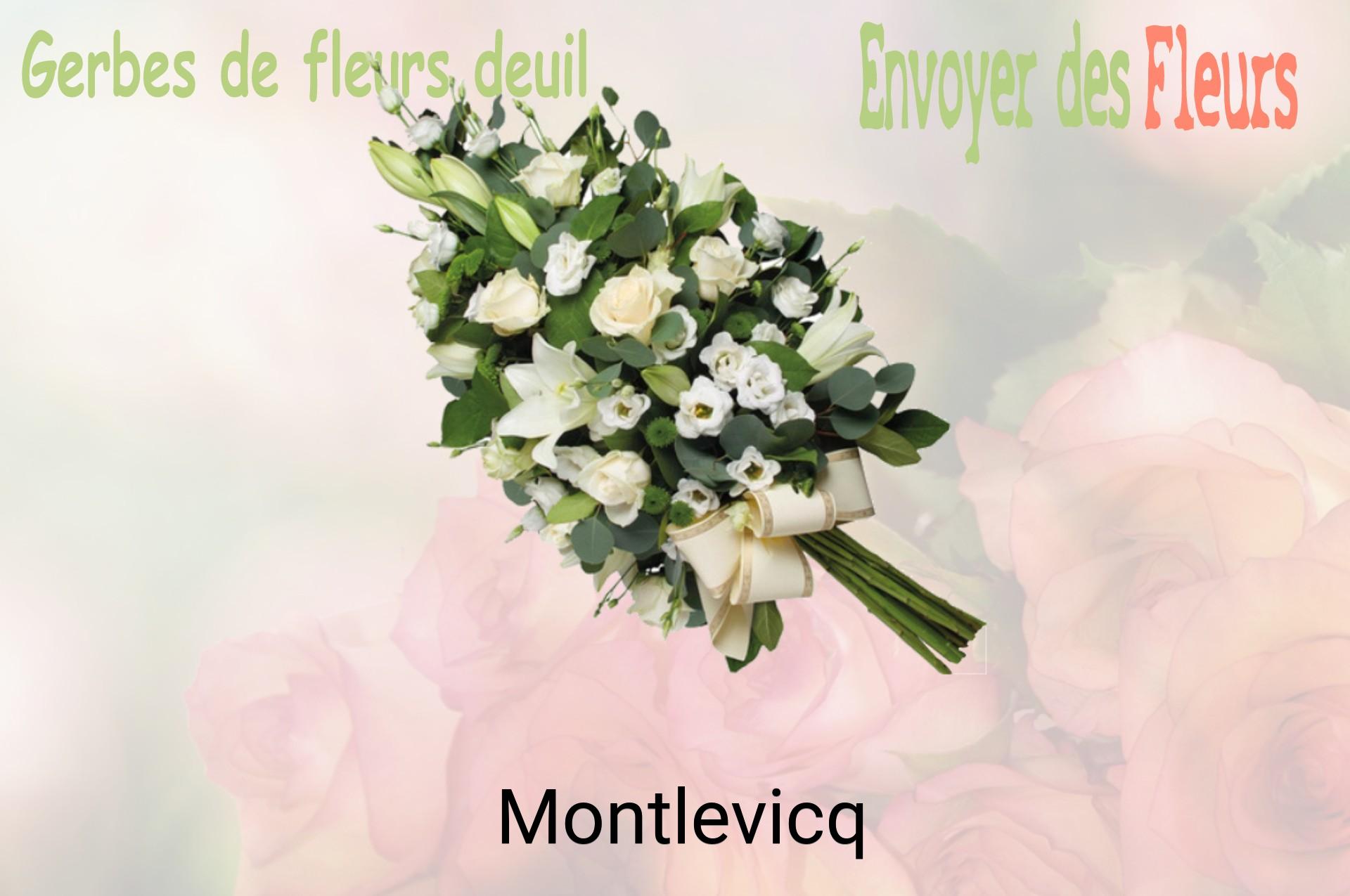 Gerbe de fleurs de deuil livrée à Montlevicq